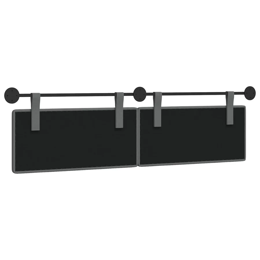 Tête de lit suspendue Gris foncé Tissu - 7