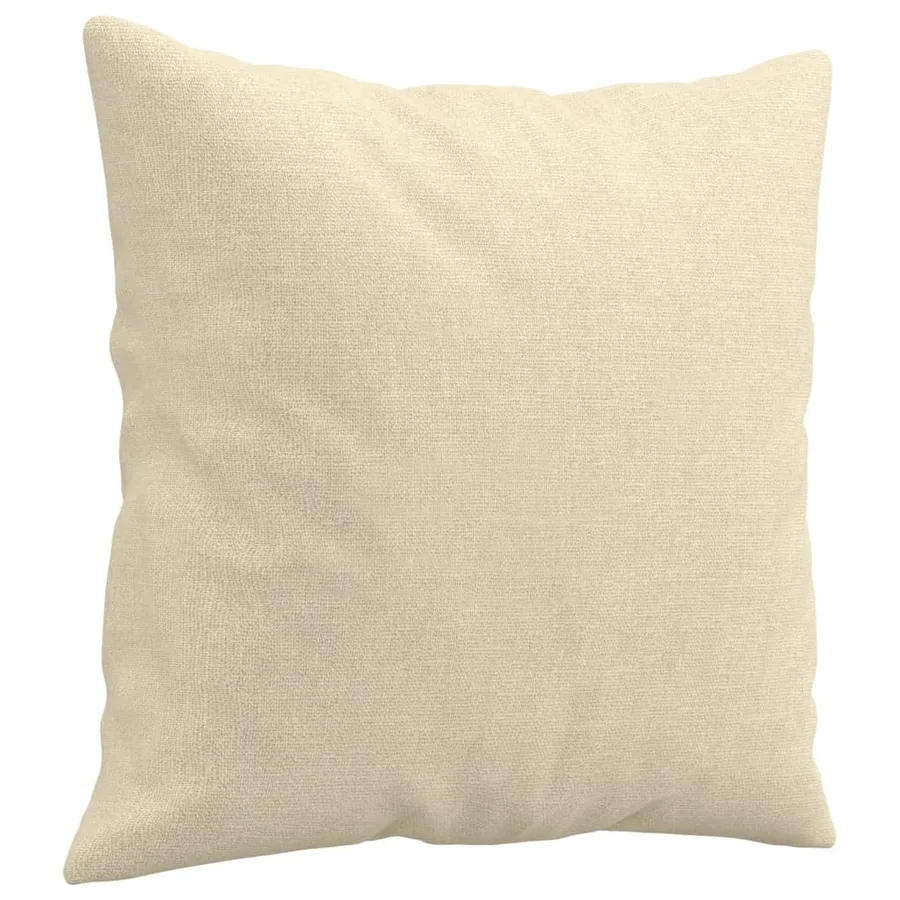 Canapé 3 places avec oreillers décoratifs crème 180 cm tissu - 6