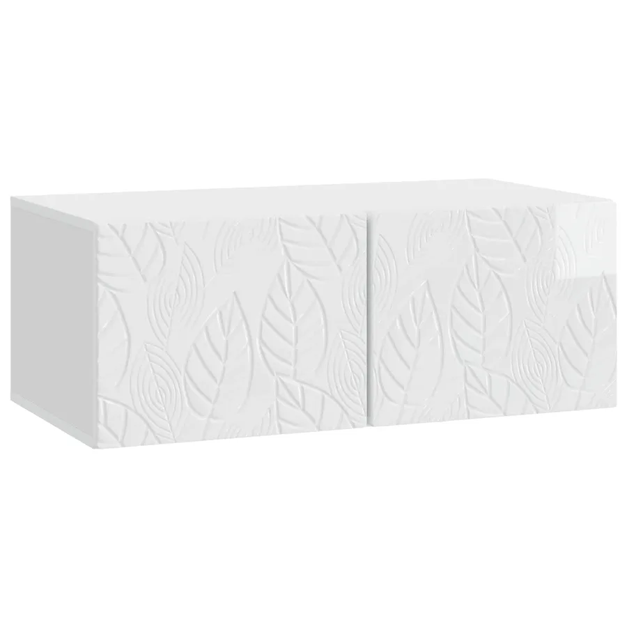 Meuble TV mural 98 x 41 x 30 cm Blanc brillant - 2