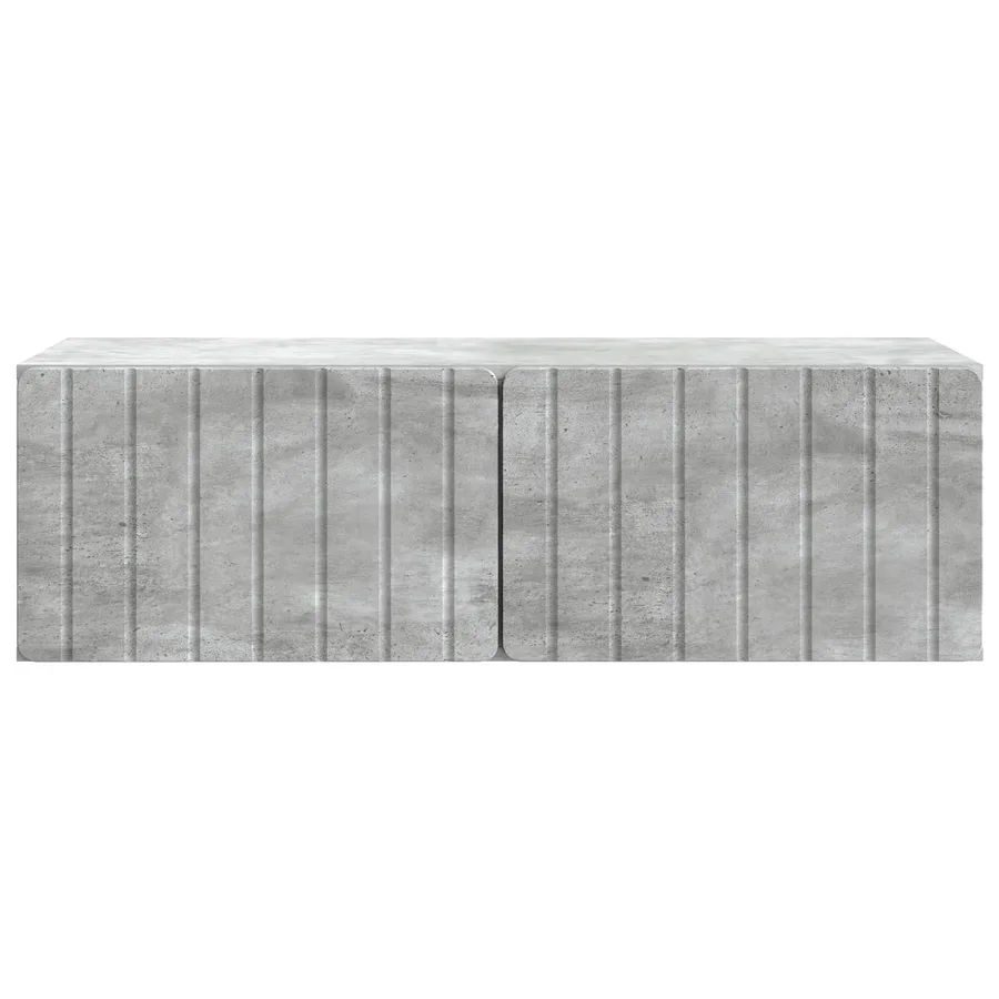 Meuble TV mural 98 x 41 x 30 cm Gris béton Bois d'ingénierie - 6