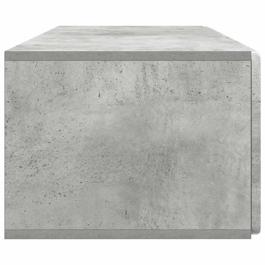 Meuble TV mural 98 x 41 x 30 cm Gris béton Bois d'ingénierie - 7