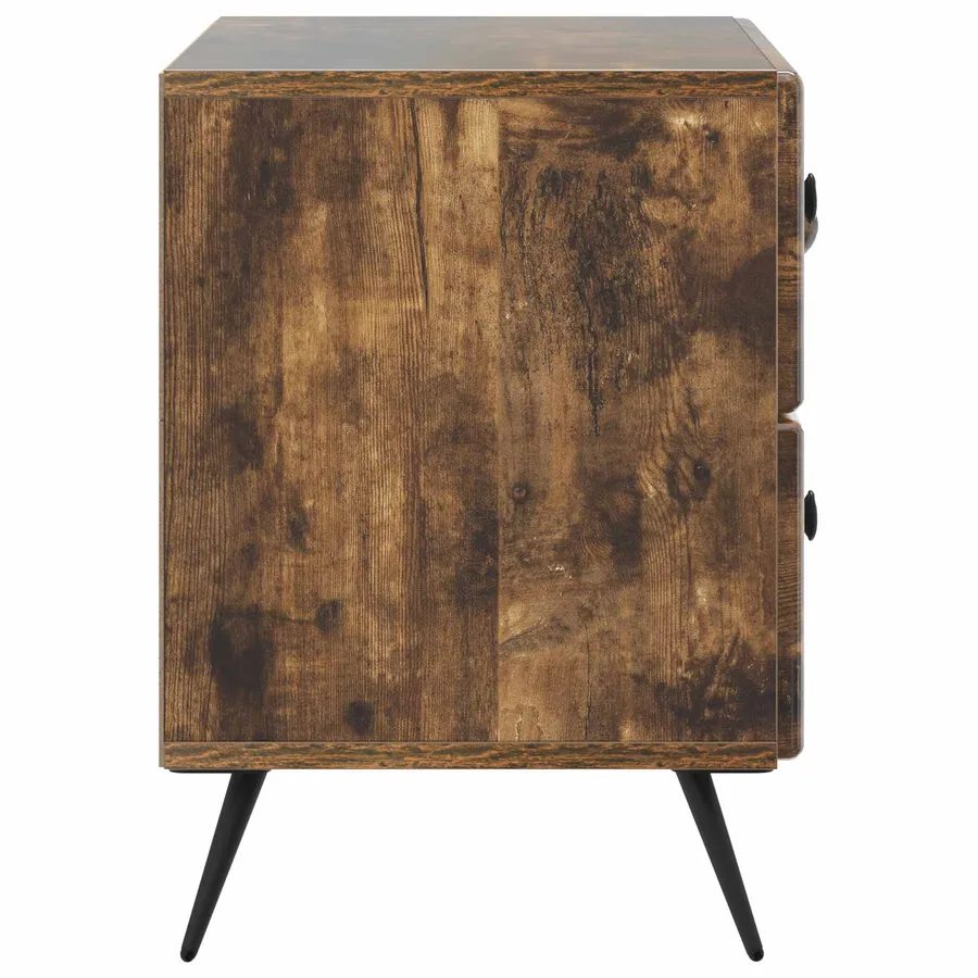 Cabinet de chevet avec tiroir Chêne fumé 62 x 34,5 x 47,5 cm - 6