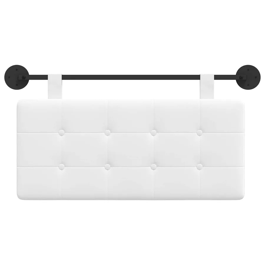 Tête de lit suspendue Blanc Tissu - 5