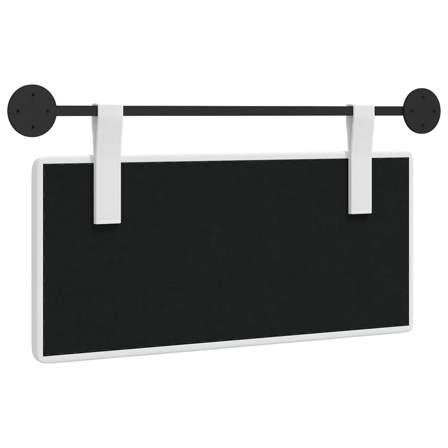 Tête de lit suspendue Blanc Tissu - 7