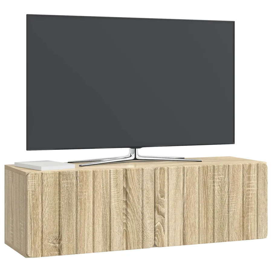 Meuble TV mural 98 x 31 x 30 cm Chêne Sonoma Bois d'ingénierie - 3