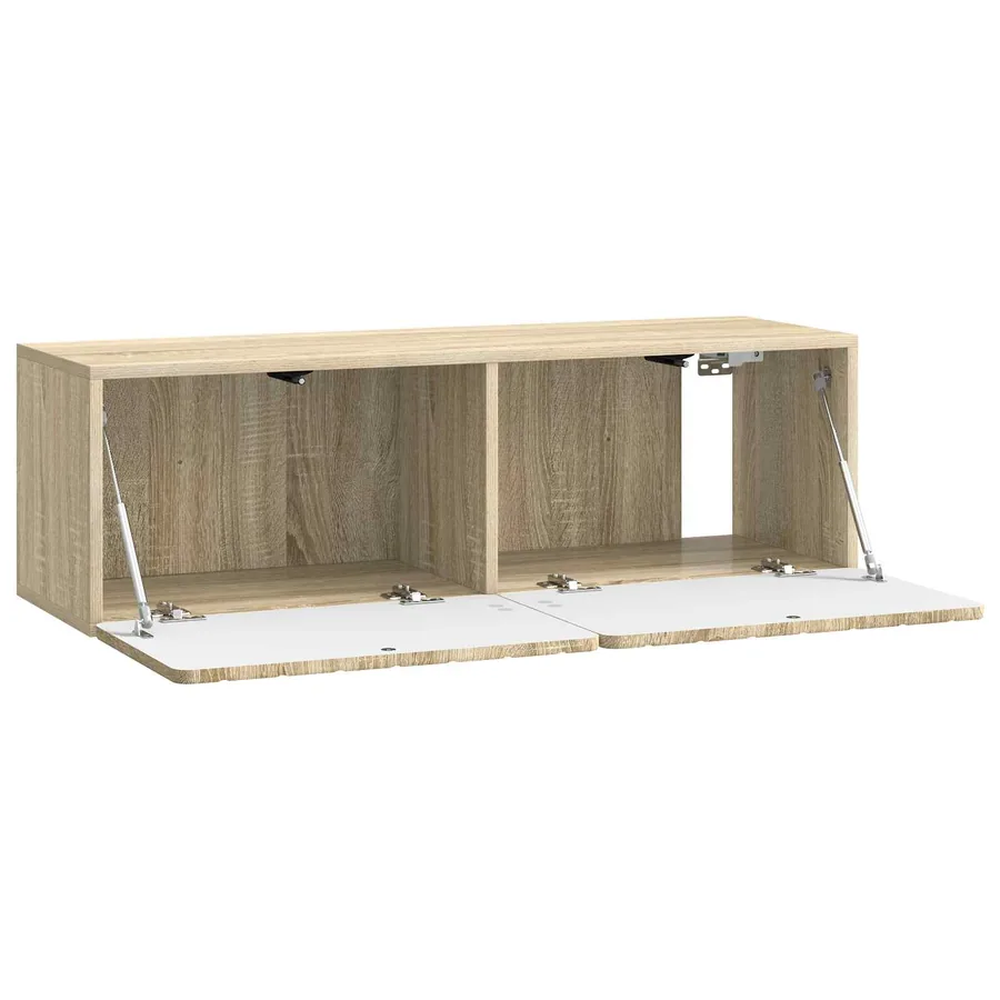 Meuble TV mural 98 x 31 x 30 cm Chêne Sonoma Bois d'ingénierie - 5