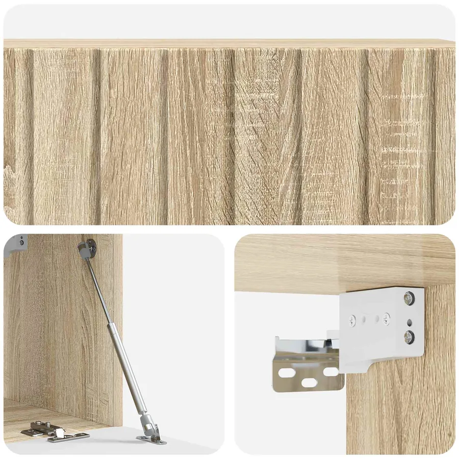 Meuble TV mural 98 x 31 x 30 cm Chêne Sonoma Bois d'ingénierie - 9