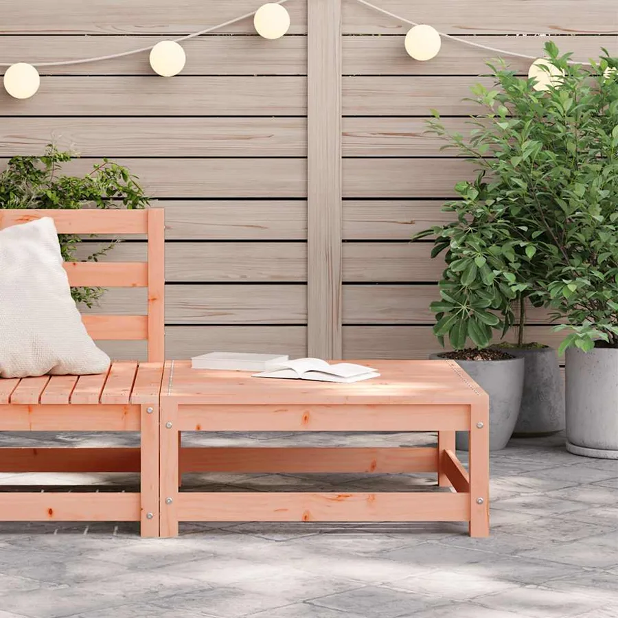 Repose-pied de jardin 70x70x30 cm massif de douglas - 3