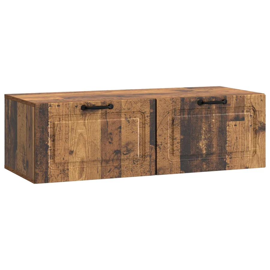 Meuble TV mural Bois ancien 98 x 41 x 30 cm Bois d'ingénierie - 2