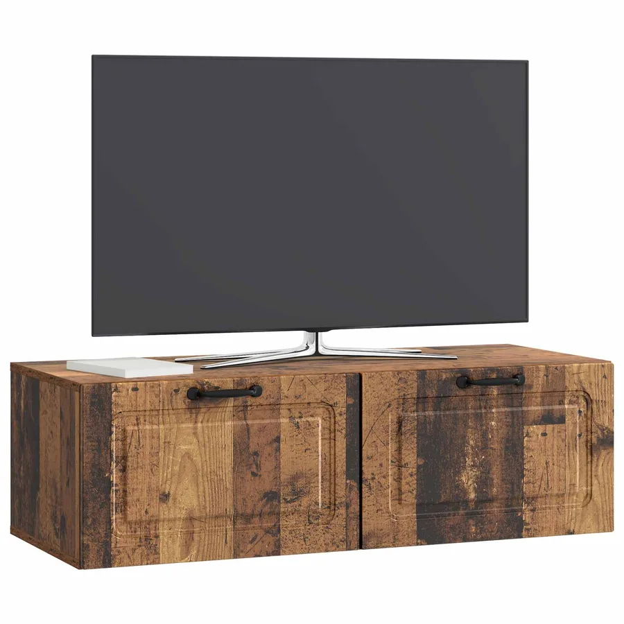 Meuble TV mural Bois ancien 98 x 41 x 30 cm Bois d'ingénierie - 3
