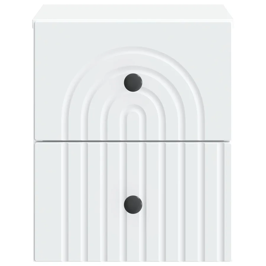 Cabinet de chevet mural avec tiroir Blanc 33 x 34,5 x 40 cm - 5