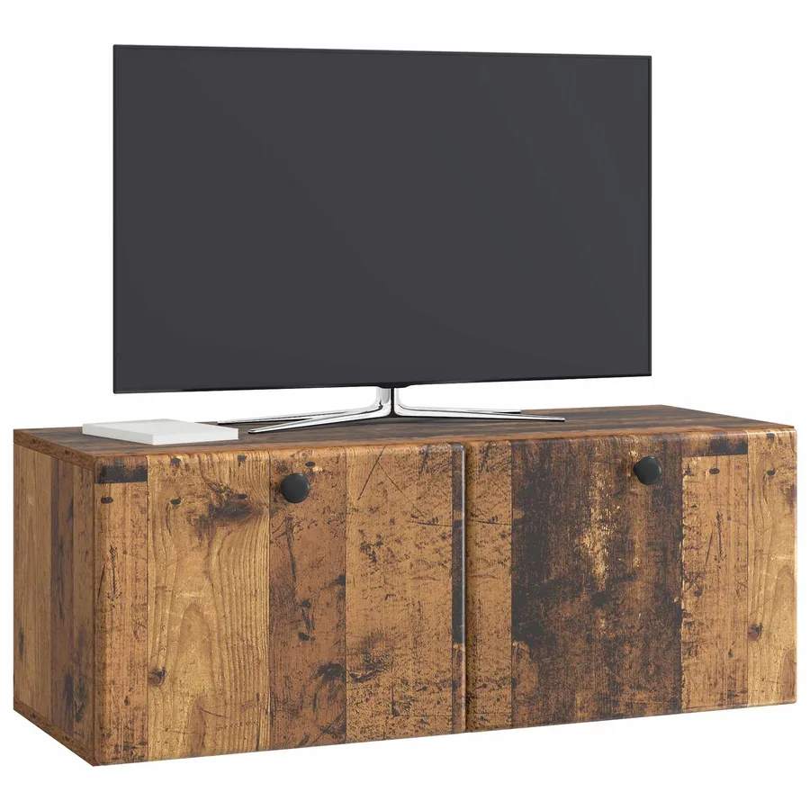 Meuble TV mural 78,5 x 31 x 30 cm Bois ancien Bois d'ingénierie - 3