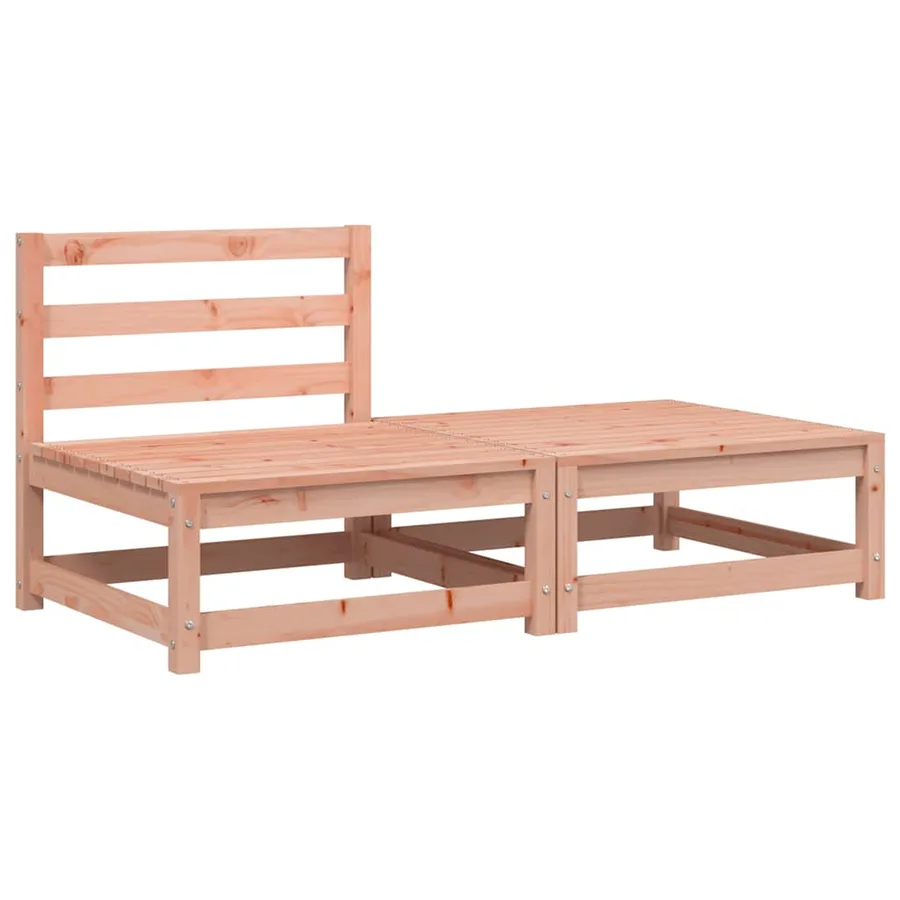 Canapé jardin sans accoudoirs repose-pieds bois massif douglas - 2