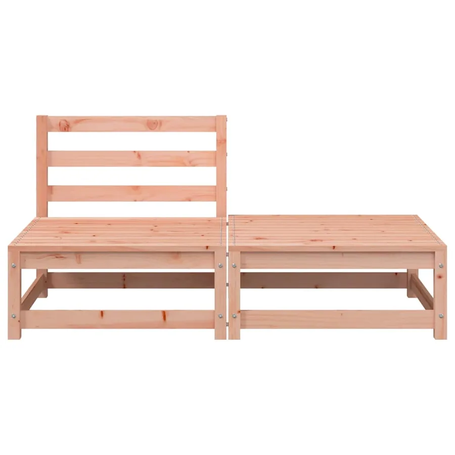 Canapé jardin sans accoudoirs repose-pieds bois massif douglas - 4