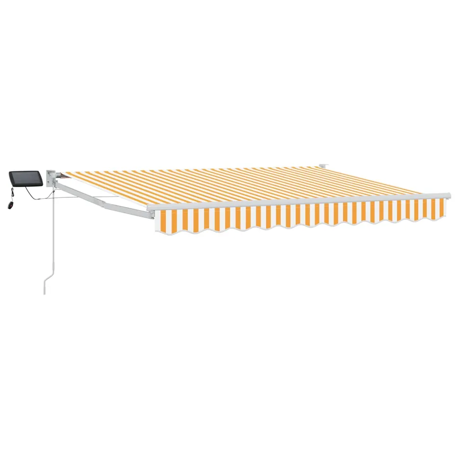 Store rétractable manuel avec LEDs Jaune et blanc 3,5 x 2 m - 2