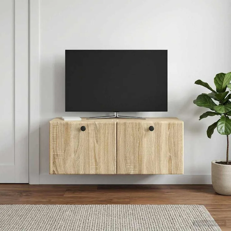 Meuble TV mural 78,5 x 31 x 30 cm Chêne Sonoma