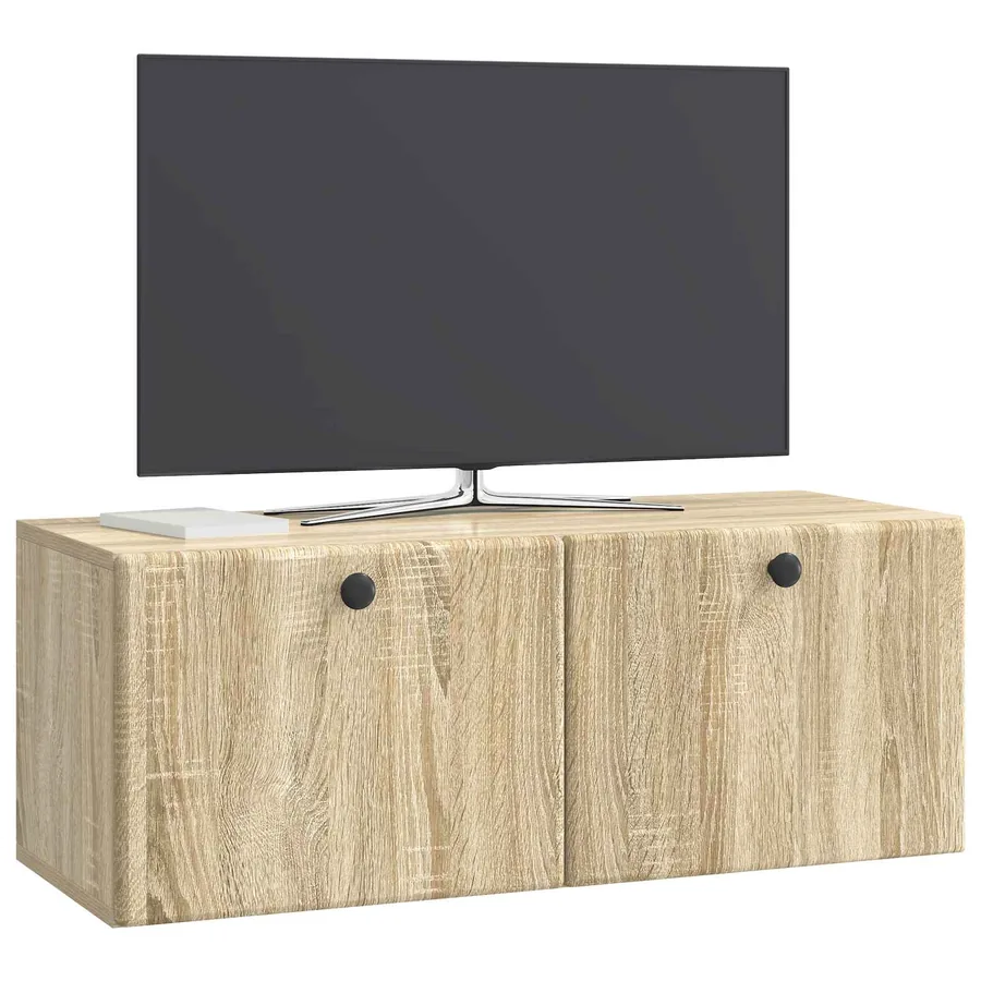 Meuble TV mural 78,5 x 31 x 30 cm Chêne Sonoma - 3