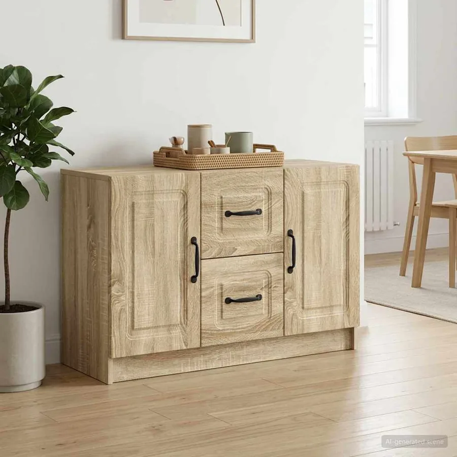 Buffet Chêne Sonoma 89 x 34,5 x 57 cm Bois d'ingénierie - 4