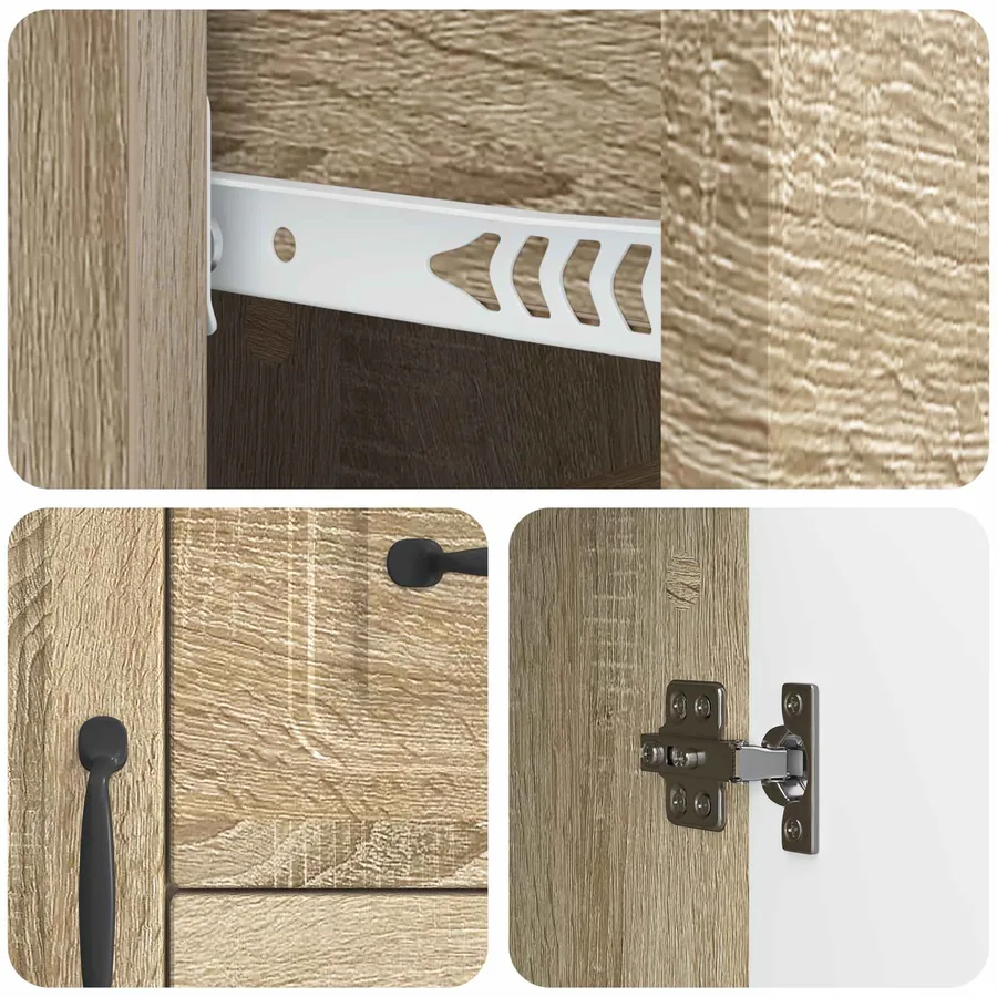 Buffet Chêne Sonoma 89 x 34,5 x 57 cm Bois d'ingénierie - 9