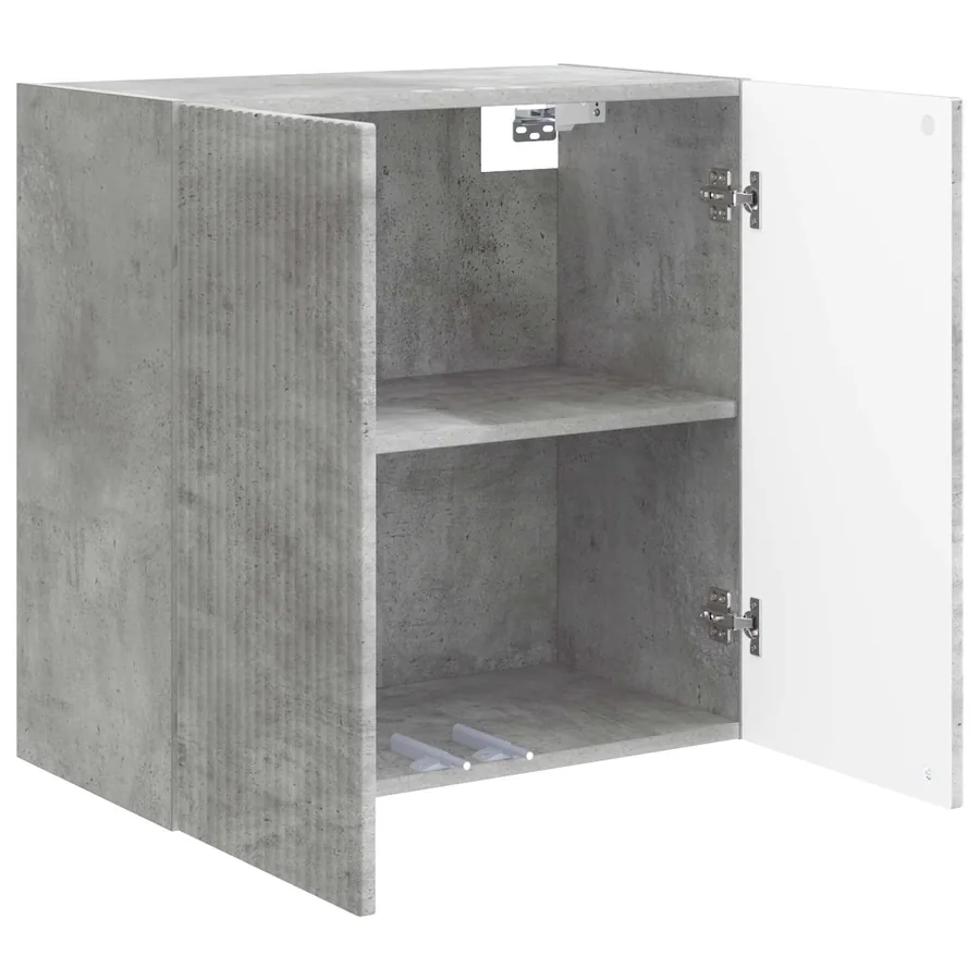 Armoire Murale Gris béton 59 x 31 x 60 cm Bois d'ingénierie - 3