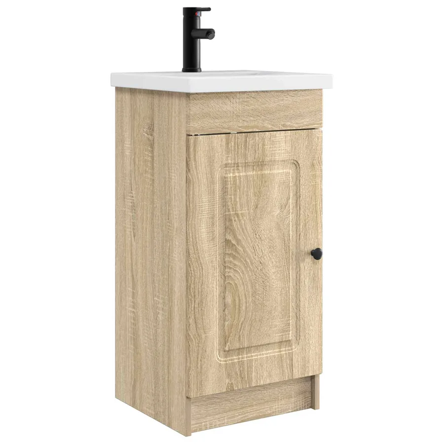 Meuble de salle de bain avec évier Chêne Sonoma - 2