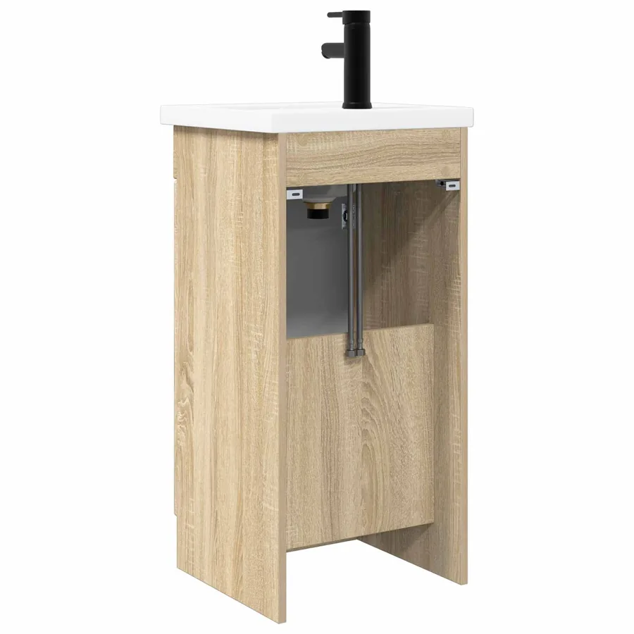 Meuble de salle de bain avec évier Chêne Sonoma - 6