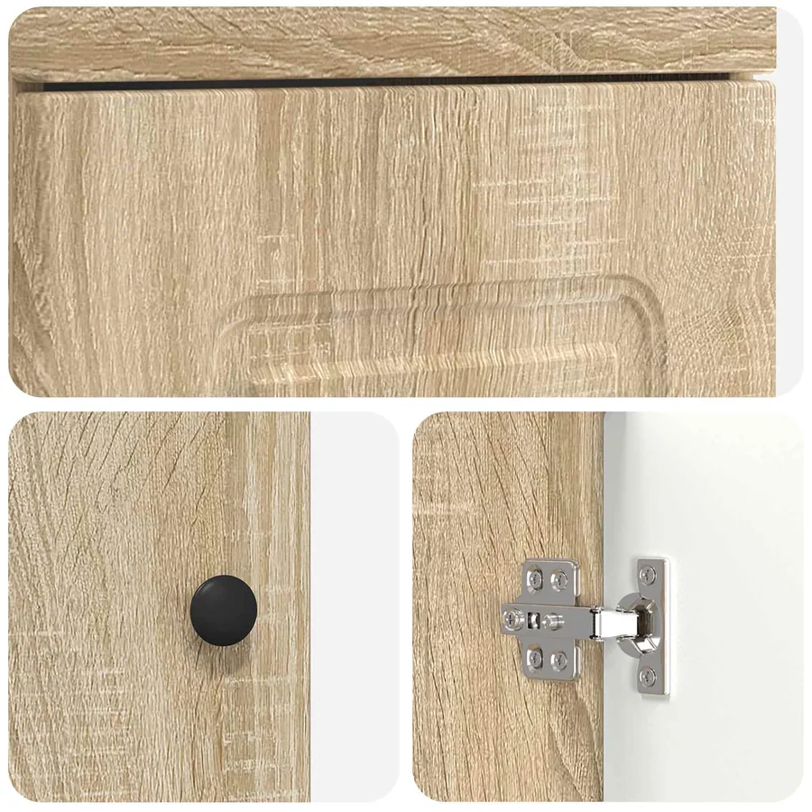 Meuble de salle de bain avec évier Chêne Sonoma - 7