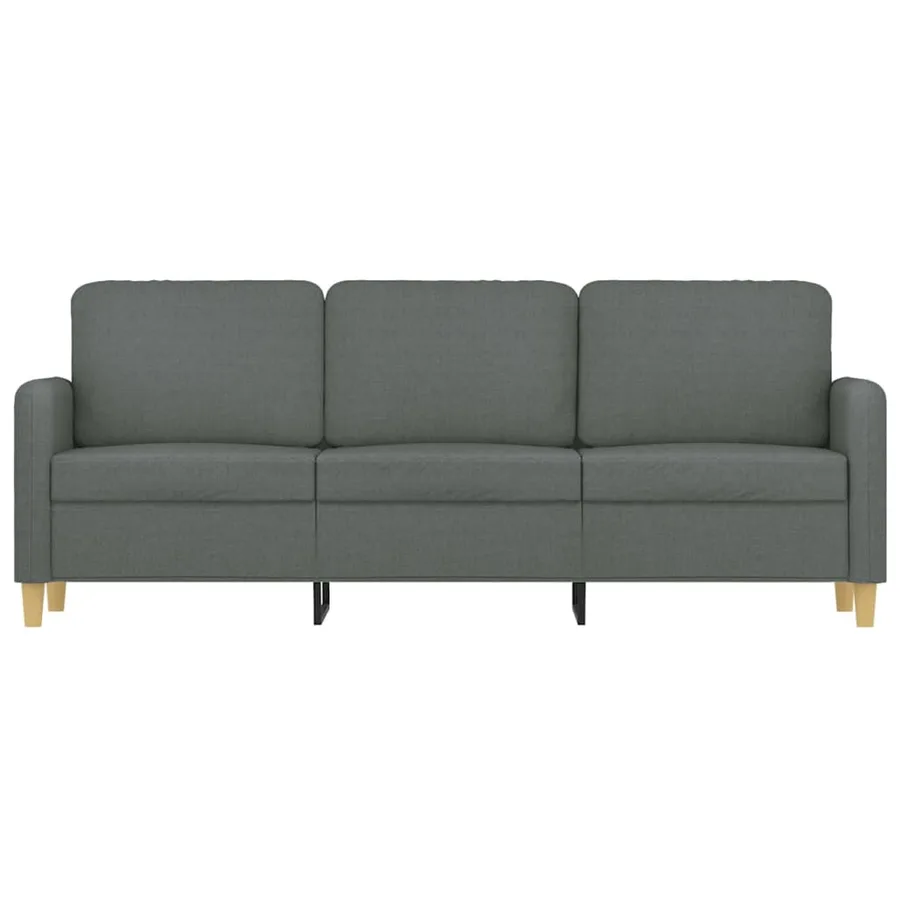 Canapé à 3 places Gris foncé 180 cm Tissu - 3