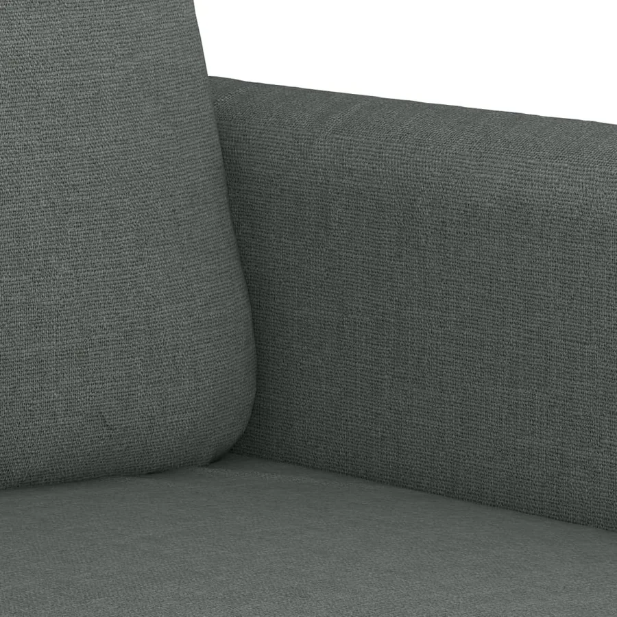 Canapé à 3 places Gris foncé 180 cm Tissu - 6