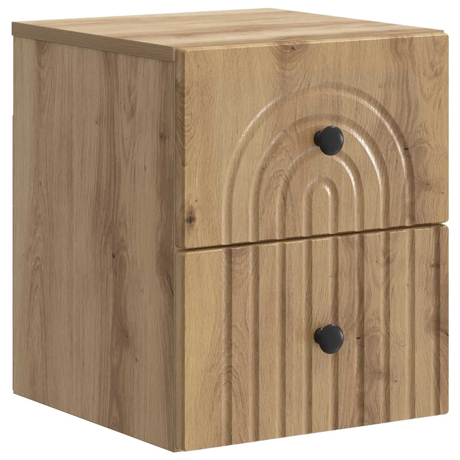Cabinet de chevet mural 2 pc Chêne artisanal 33 x 34,5 x 40 cm - 5