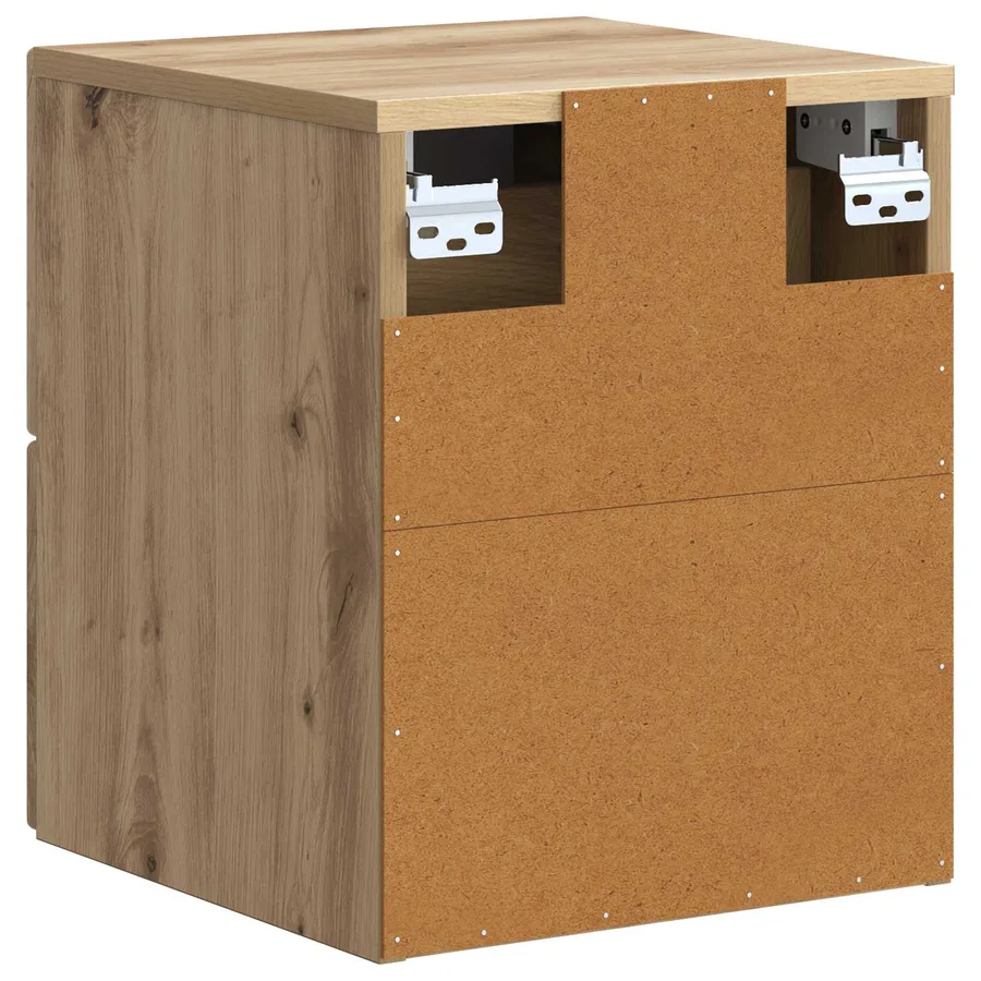 Cabinet de chevet mural 2 pc Chêne artisanal 33 x 34,5 x 40 cm - 9