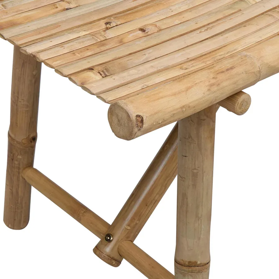 Banc de jardin Naturel 110 x 45 x 50 cm Bambou - 7