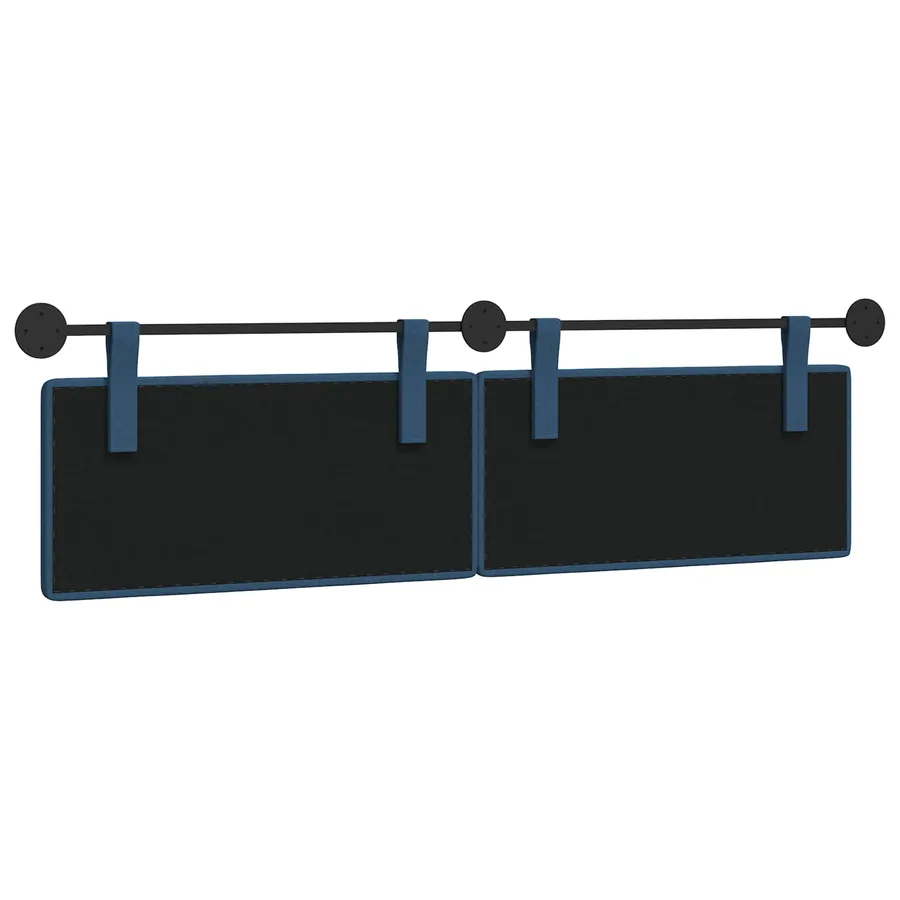 Tête de lit suspendue Bleu tissu - 7