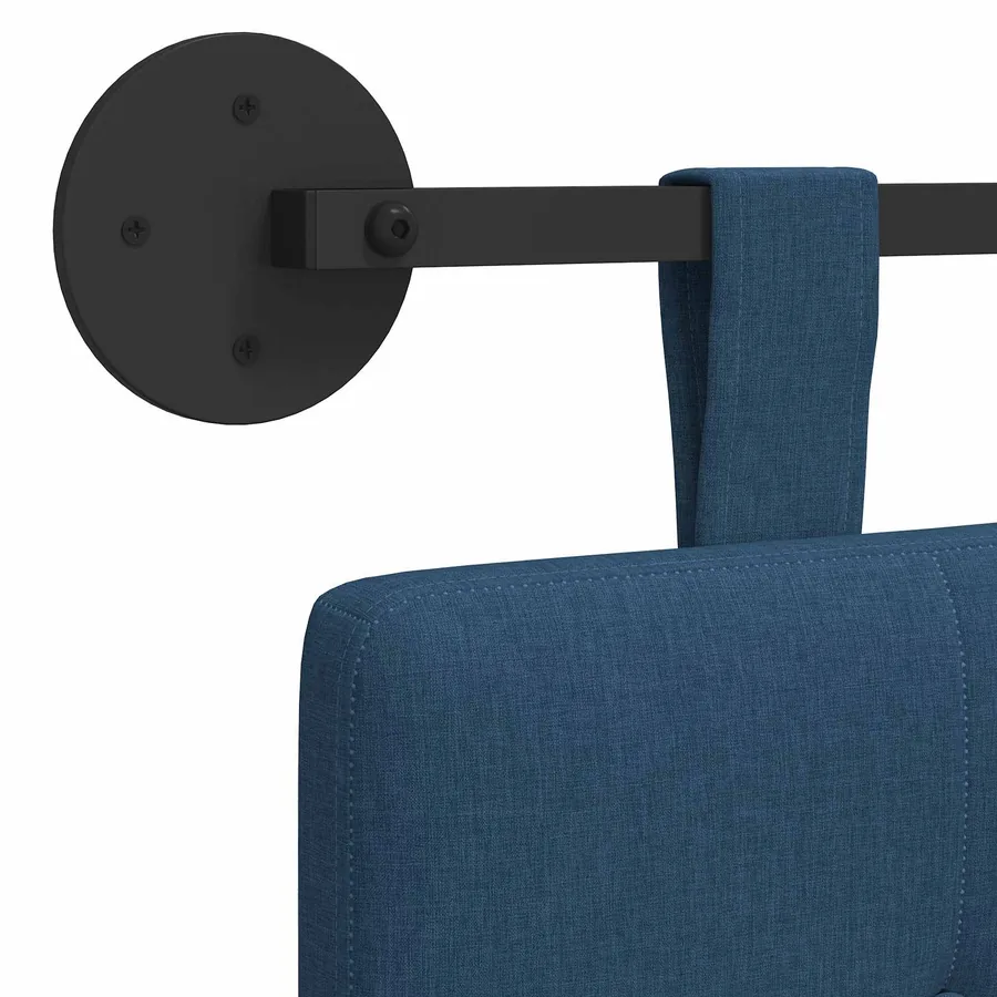 Tête de lit suspendue Bleu tissu - 9