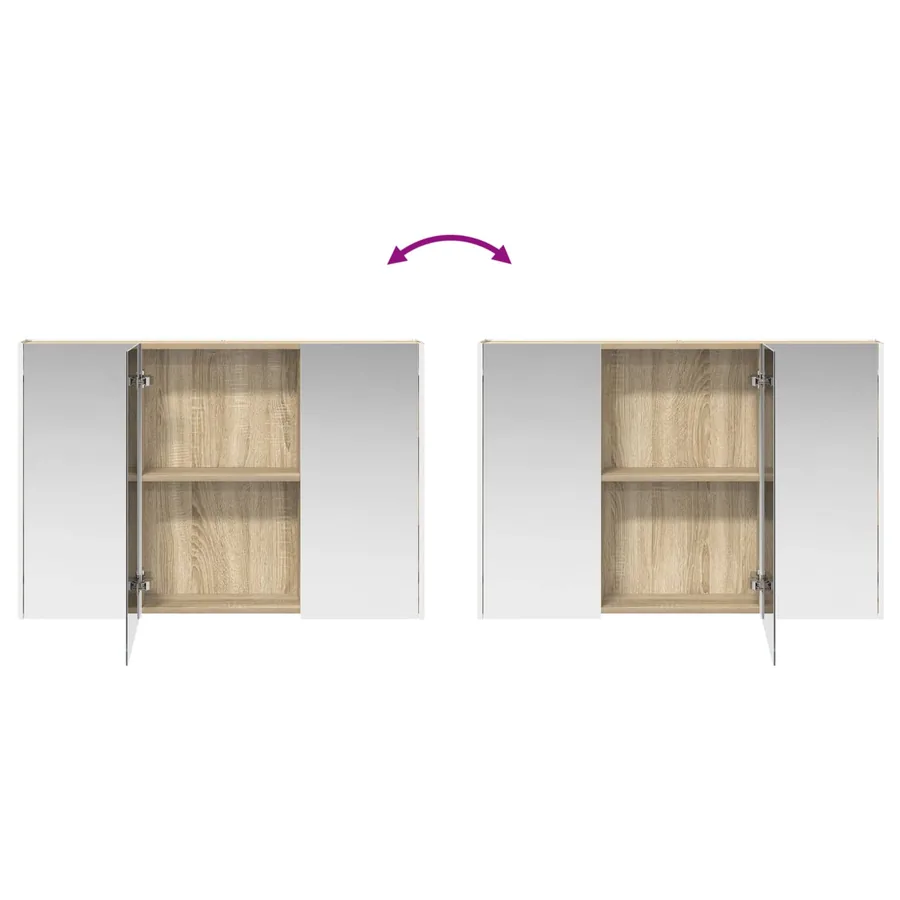 Ensemble de mobilier de salle de bain 6 pcs Chêne Sonoma - 15