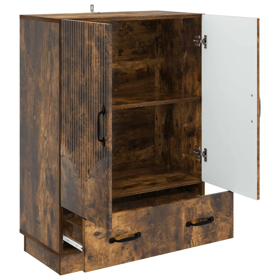 Buffet Chêne fumé 66 x 34,5 x 92 cm Bois d'ingénierie - 4
