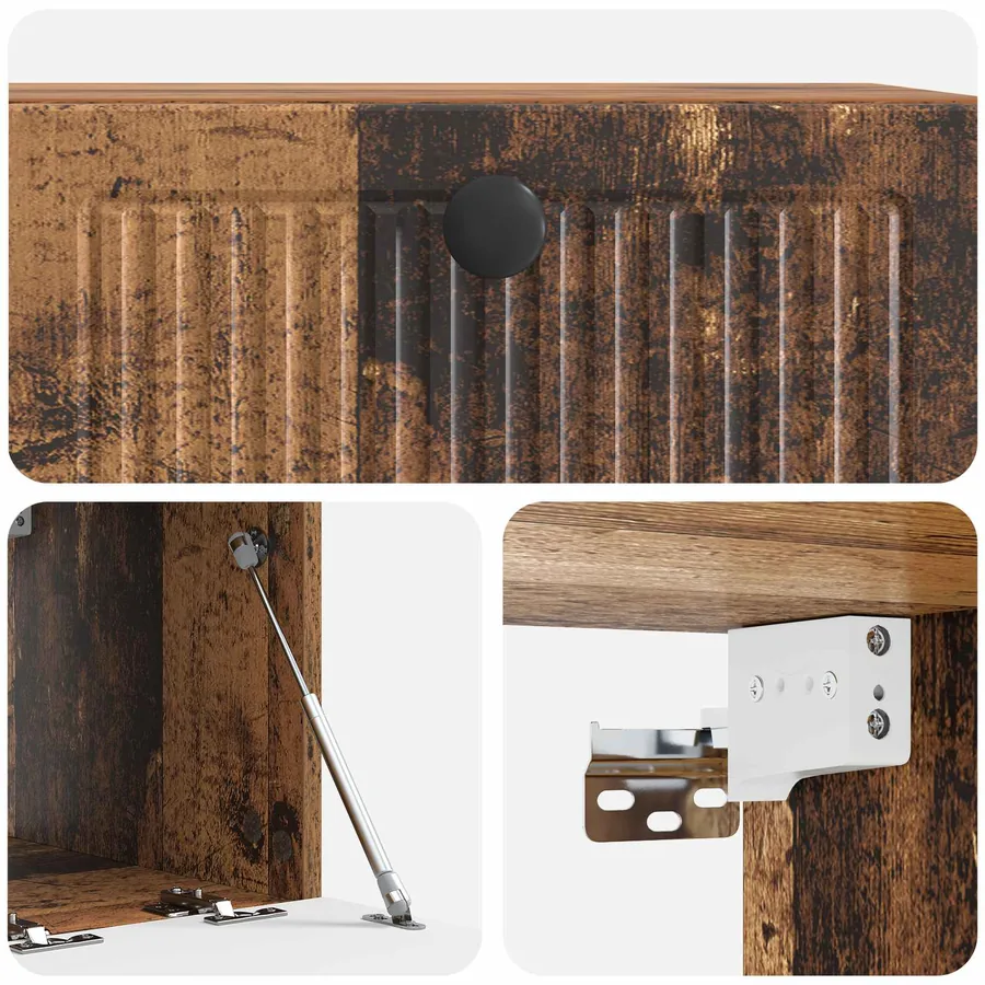 Meuble TV mural Bois ancien 59,5 x 41 x 30 cm Bois d'ingénierie - 9