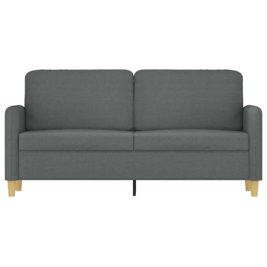 Canapé à 2 places Gris foncé 140 cm Tissu - 3