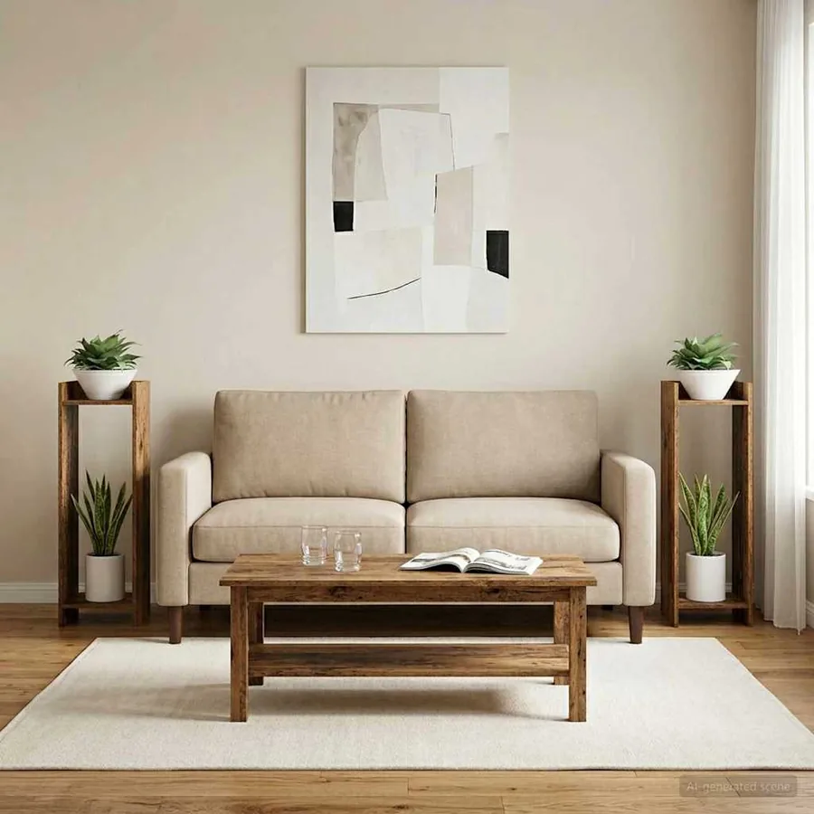 Support de Plante 2 pc Bois ancien 30 x 30 x 100 cm