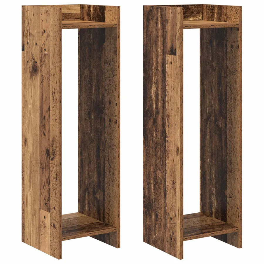 Support de Plante 2 pc Bois ancien 30 x 30 x 100 cm - 2