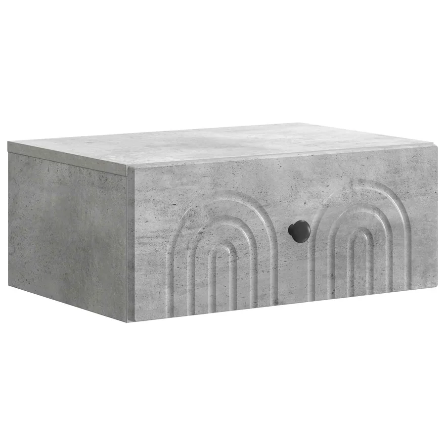 Cabinet de chevet mural 2 pcs Gris béton 49 x 34,5 x 20 cm - 5