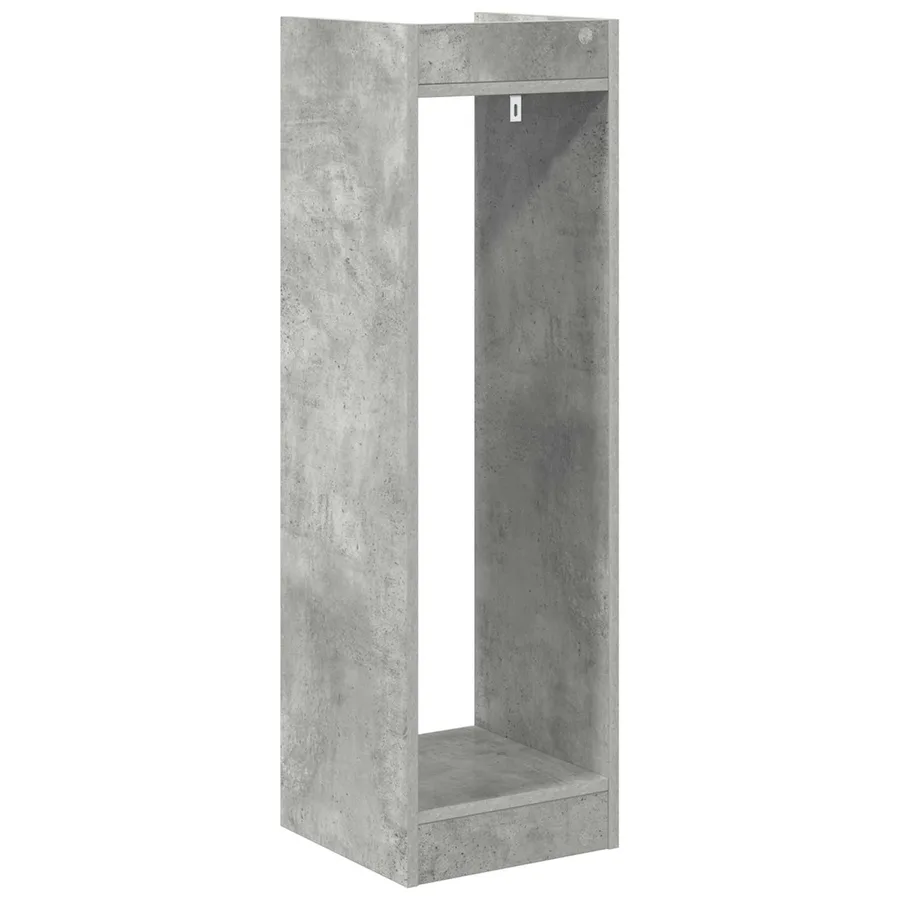 Support de Plante Gris Béton 30 x 30 x 100 cm Bois d’ingénierie - 7