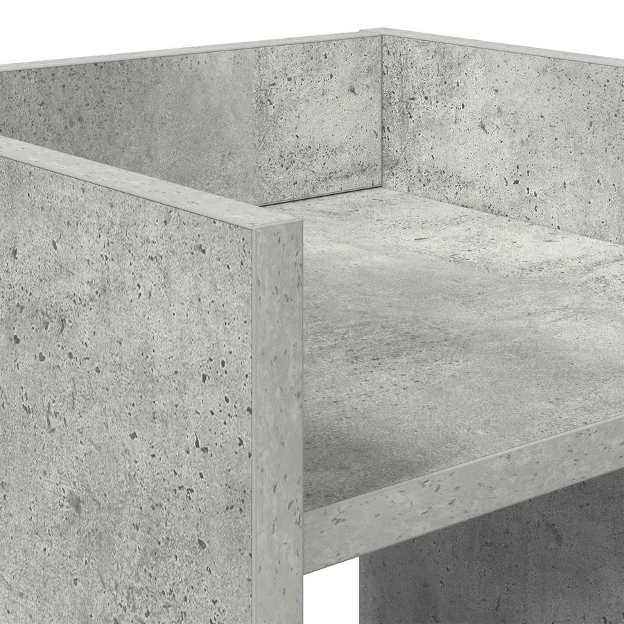 Support de Plante Gris Béton 30 x 30 x 100 cm Bois d’ingénierie - 8