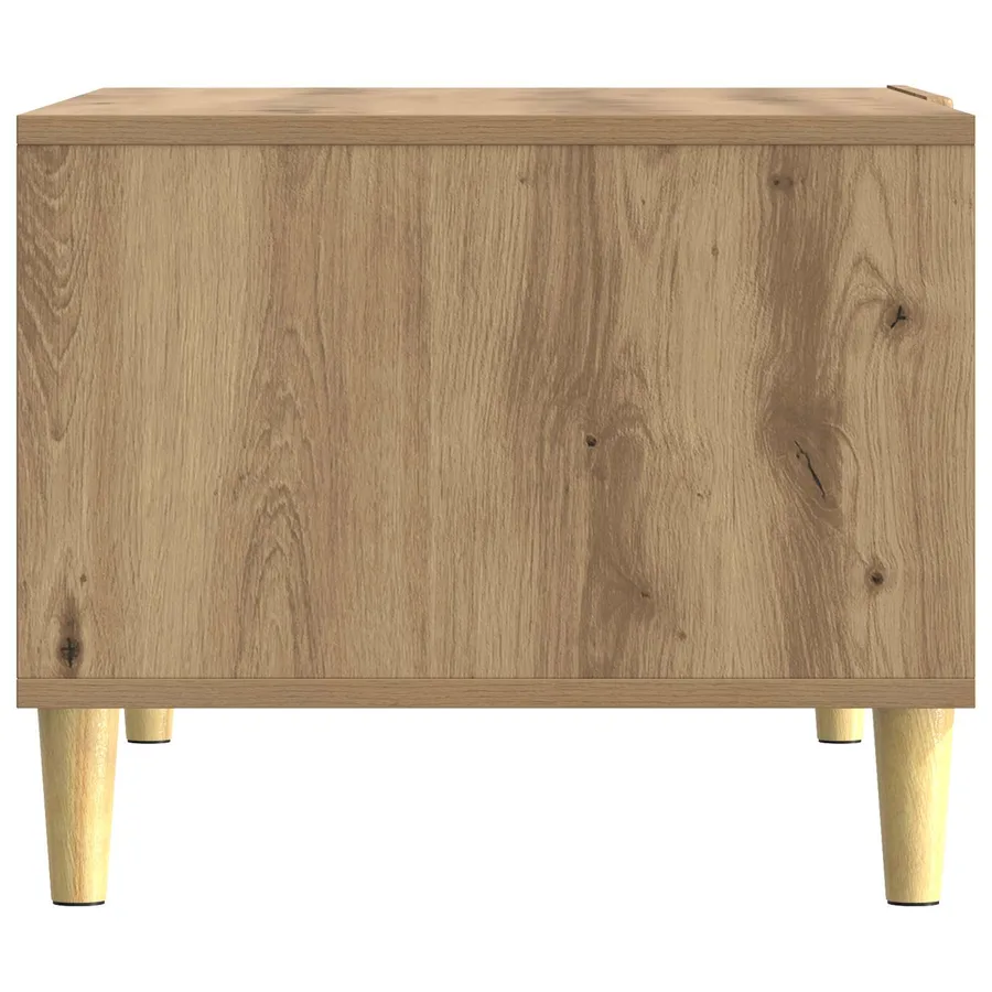 Table basse Chêne artisanal 50 x 49 x 40 cm Bois d'ingénierie - 5