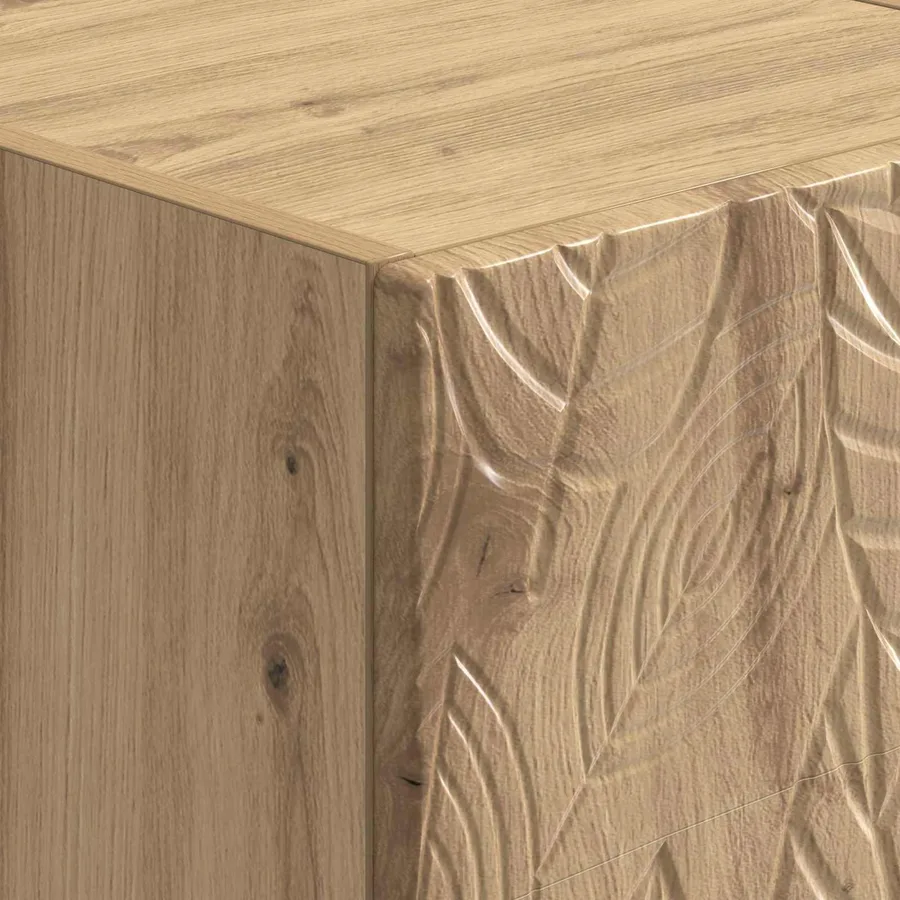 Table basse Chêne artisanal 50 x 49 x 40 cm Bois d'ingénierie - 7