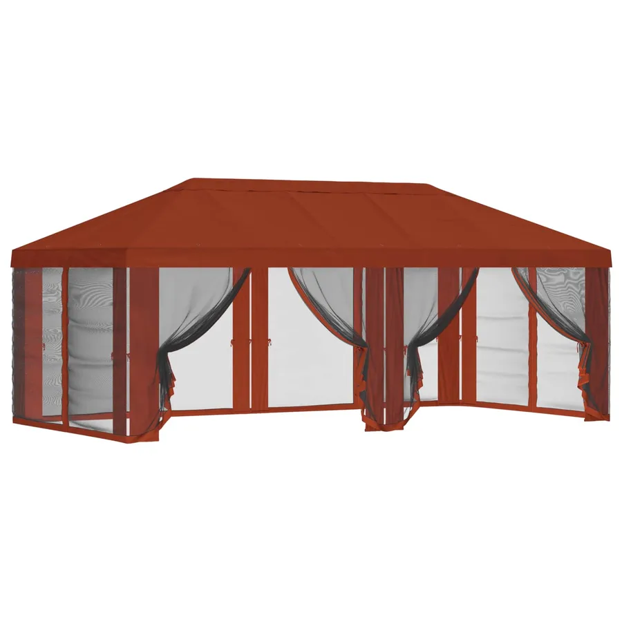 Housse de tonnelle avec murs latéraux Terre cuite Polyester - 2