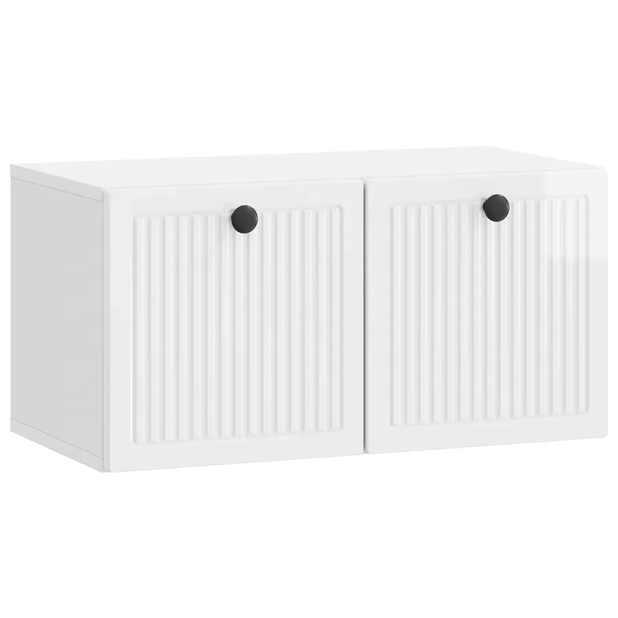 Meuble TV mural Montage mural Blanc brillant 59,5 x 31 x 30 cm - 2
