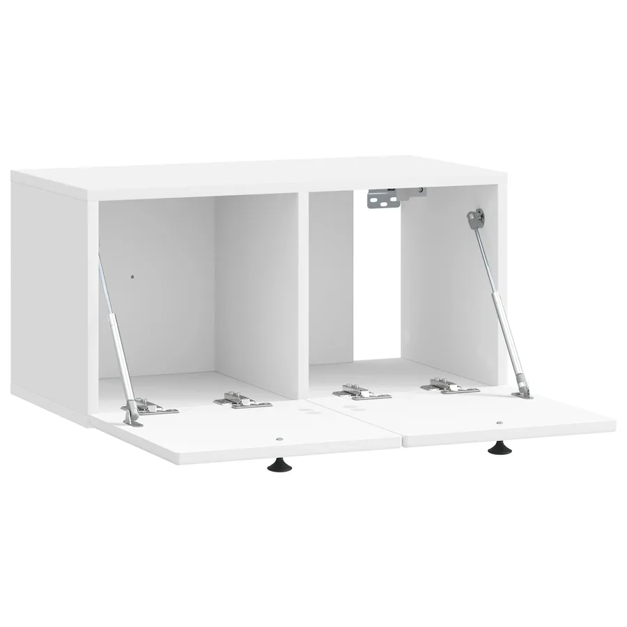 Meuble TV mural Montage mural Blanc brillant 59,5 x 31 x 30 cm - 5