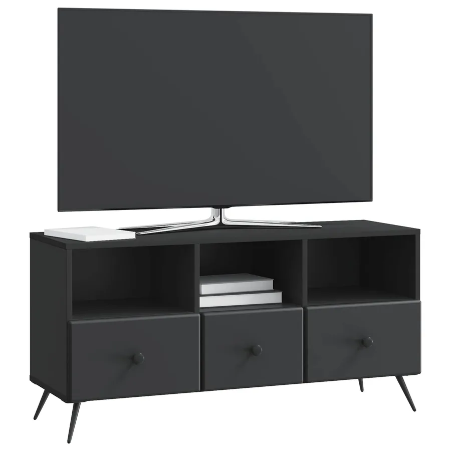 Meuble TV avec tiroir Noir 102 x 34,5 x 50 cm Bois d'ingénierie - 3