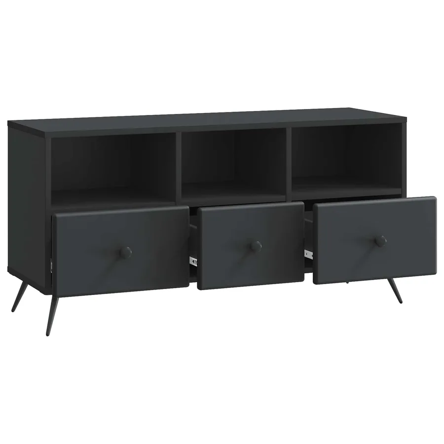 Meuble TV avec tiroir Noir 102 x 34,5 x 50 cm Bois d'ingénierie - 5